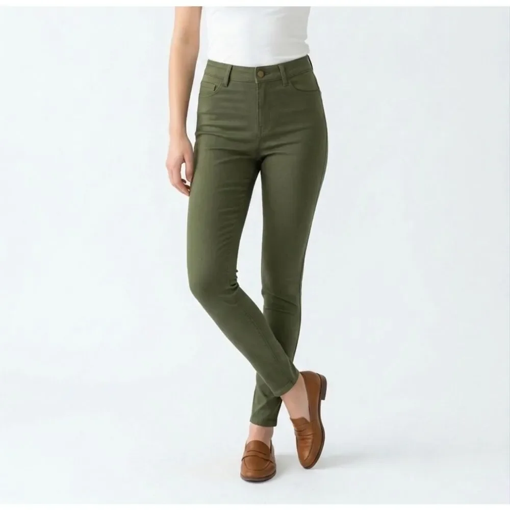 Time and Tru Military Green stretch fitted jeggings size xs